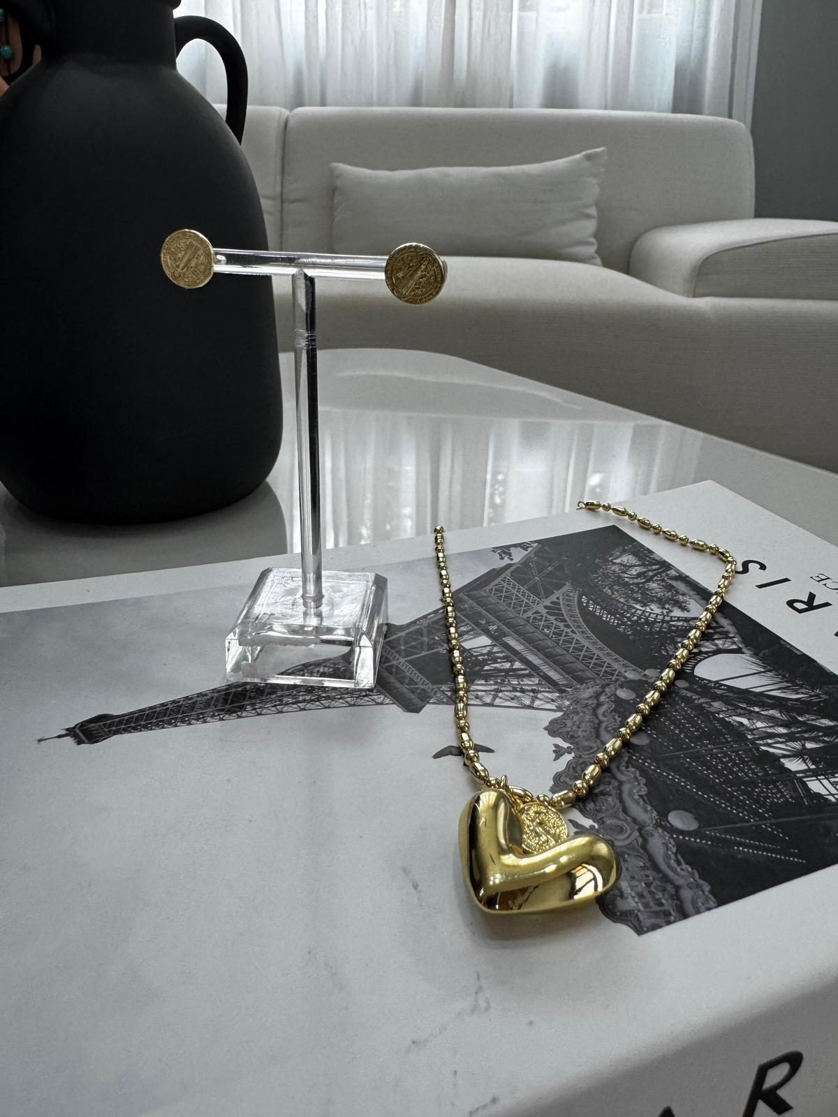 San Bendito & Heart Necklace